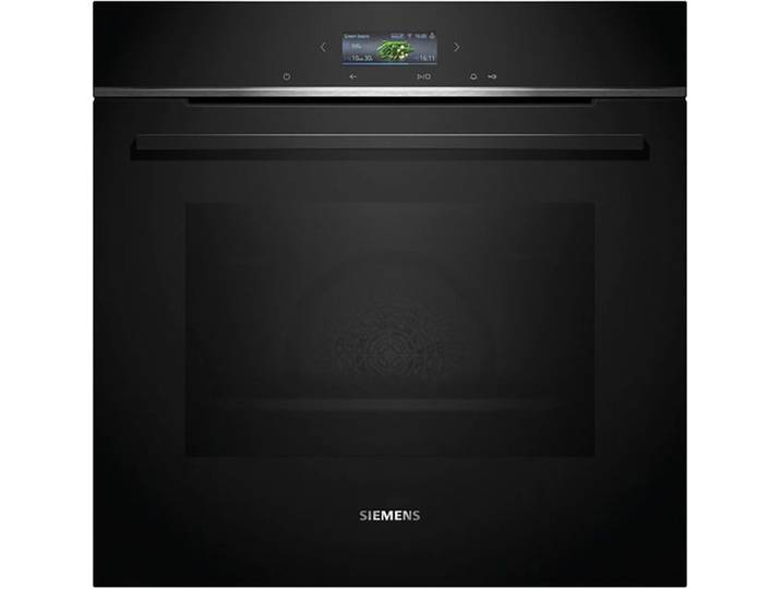 SIEMENS Backofen iQ700 HB734G1B1, mit Teleskopauszug nachrüstbar, ecoClean, Air Fry Funktion für knusprige Ergebnisse & Schnellaufheizungung
