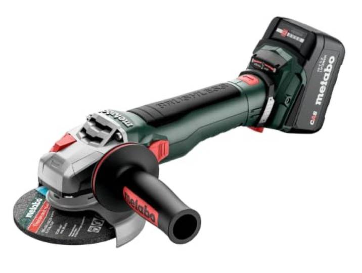 Metabo WB 18 LT BL 11-125 Quick Meuleuse d'angle sans fil 18 V (meuleuse/ponceuse avec 2 batteries et chargeur dans metaBOX) # 613054650