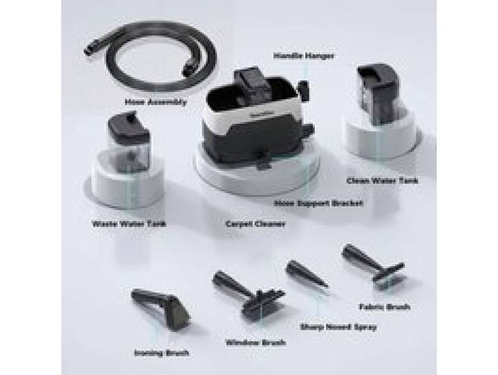 Adaptateur nettoyeur vapeur Teendow C6 MAX appareil nettoyage 3-en-1 tissus tapis 1650W vapeur 12000Pa aspirati NETTOYEUR VAPEUR