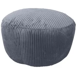 Relaxdays Pouf mit Cordbezug Anthrazit