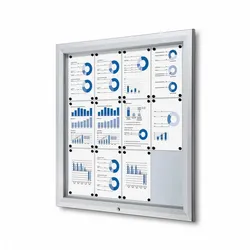 Outdoor Schaukasten 12 x DIN A4 ESG-Glas Gasdruckfeder
