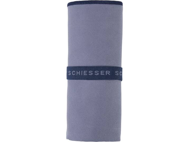 Sporthandtuch SCHIESSER Mario aus Mikrofaser , lila (lavendel), B:80cm L:130cm, Microfaser, Mikrofaser, Handtücher, Sporthandtuch, mit Kontrastsaum und Logo-Print