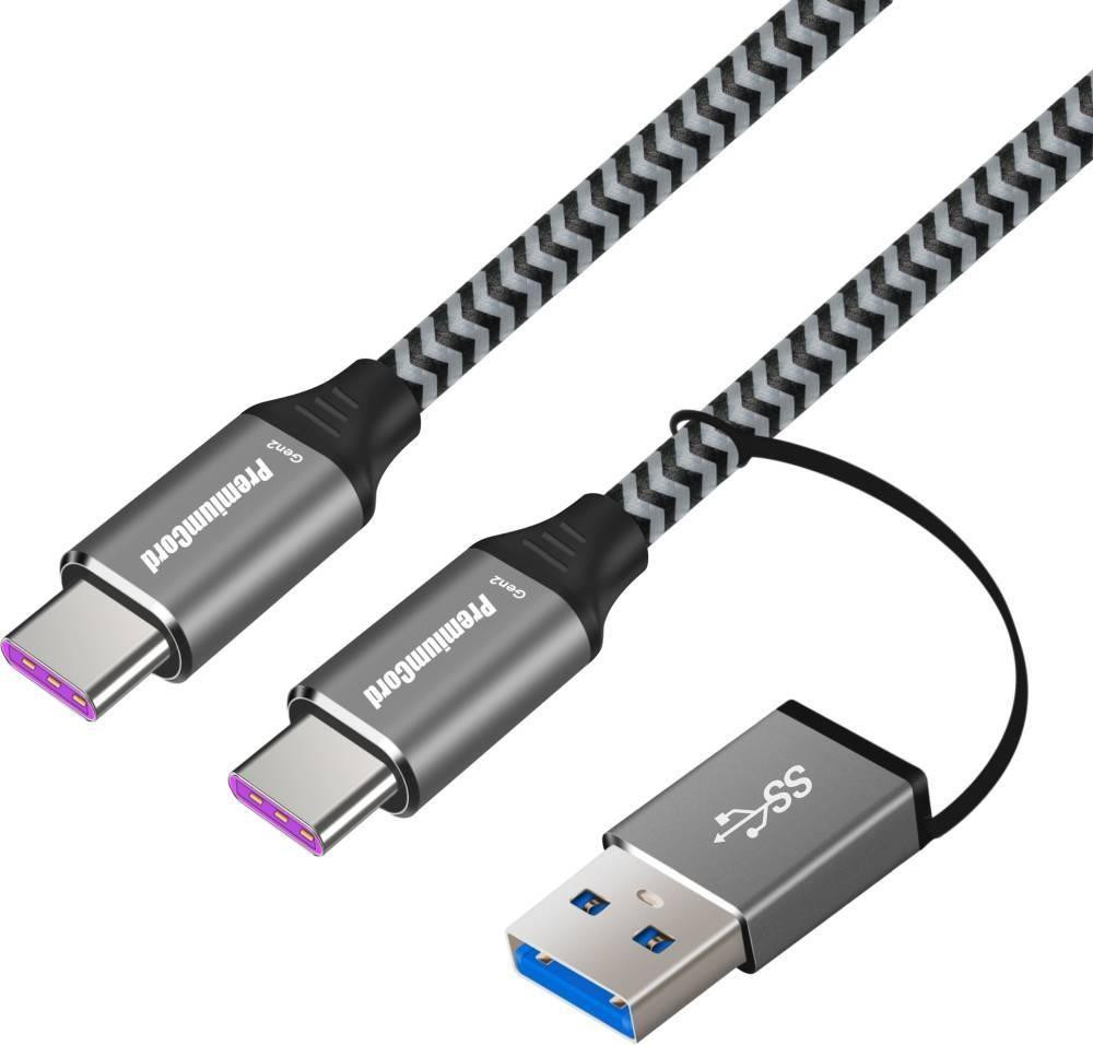 PremiumCord USB-C kabel USB 3.2 Gen 2, 100W, 20 Gbit/s, 2 meter