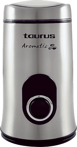 Molinillo de café - Taurus Aromatic Potencia 150W, Depósito cafe 50g, Inox
