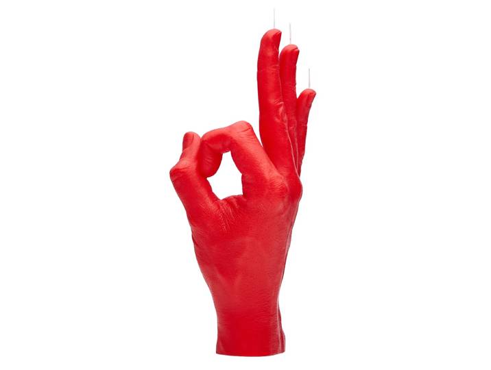 Kerze OK Rot
