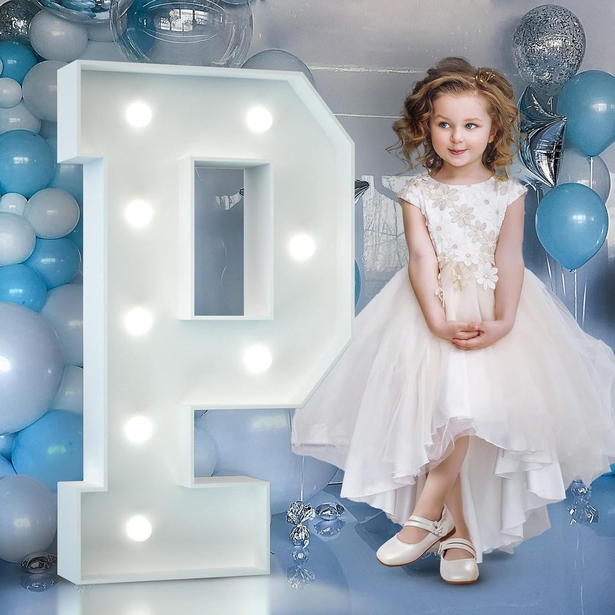 Lichtgevende Letter Decoratie Cijfer Wit met Lichteffect voor Tafeldecoratie