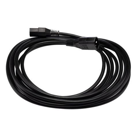 RS PRO Netzkabel, A IEC C13, Gerade, B IEC C14, Ge (5 m) (C14G-H05VVF3G1.00-C13-5.00M-BLACK)