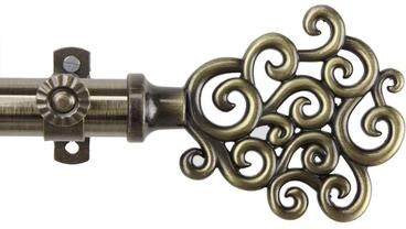 InStyleDesign Cloud Adjustable Antique Brass Curtain Rod - Antique Brass