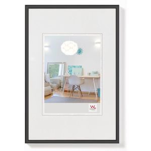 walther-design Bilderrahmen New Lifestyle KV342B, A3, 29,7 x 42cm, Echtglas, Kunststoffrahmen, schwarz