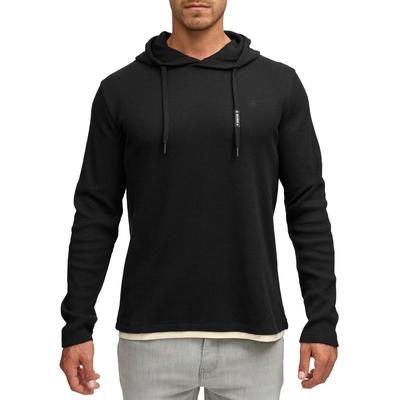 Kapuzenshirt INDICODE "INMarto", Herren, Gr. M, schwarz, Single Jersey, Obermaterial: 60% Baumwolle, 40% Polyester, unifarben, regular fit hüftlang, Rundhals, Shirts Kapuzenshirt