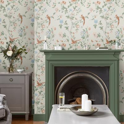 Vliestapete LAURA ASHLEY "Summer Palace", orange, B:0,52m L:10m, Vlies, Tapeten, 10mx52cm (ca. 5m2)