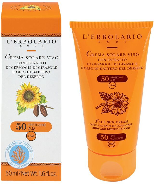 L'Erbolario Crema Solare Viso Spf 50 50 ML
