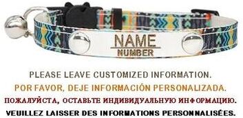 Inspired Finds CustomCharm Personalized Breakaway Pet Collar With Bell & Nameplate green
