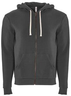 Next Level 9602 Apparel Santa Cruz Zip Hoodie in Heavy Metal size Medium   80/20 Cotton/Polyester NL9602