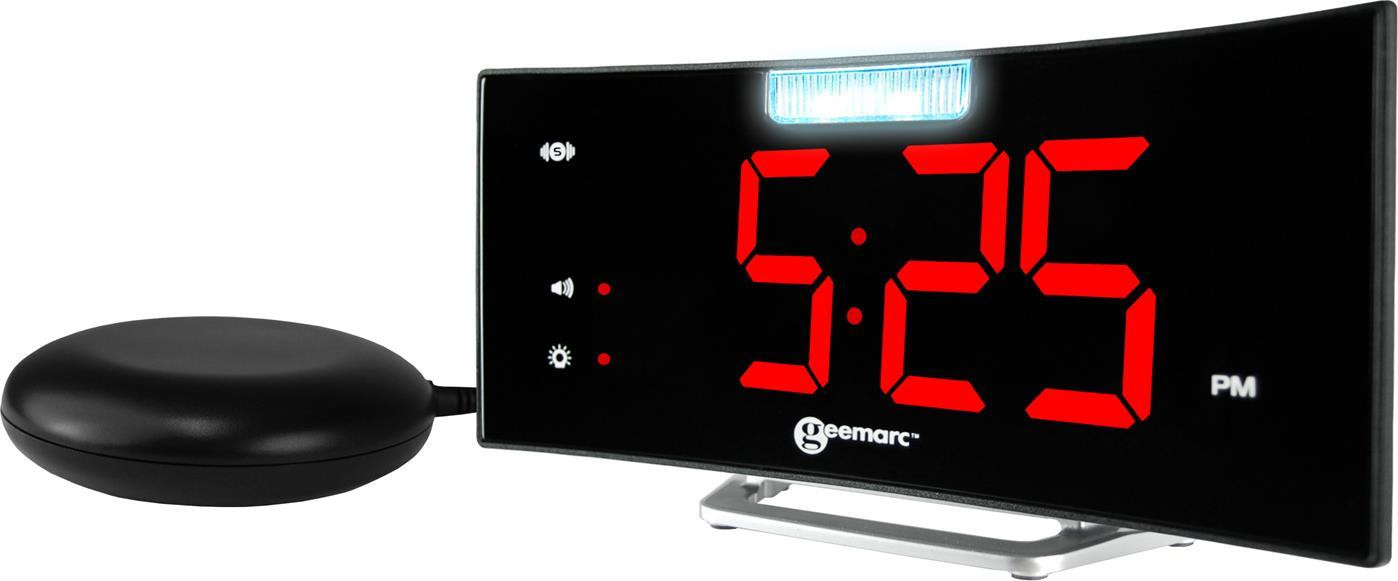 Geemarc Wake'n'Shake Curve Jumbo-wekker met vibratie