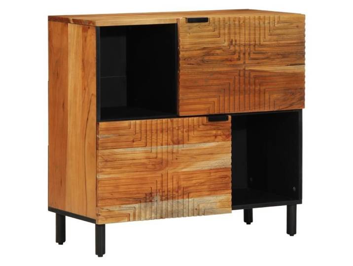 Buffet 80x33x75 cm en bois massif d acacia