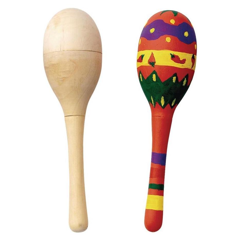 Colorations Färbungen - Dekorieren Sie Ihre eigenen hölzernen Maracas, 12er-Set (36235556)