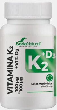 SORIA NATURAL® VITAMINA k2 + D3 60 COMPRIMIDOS