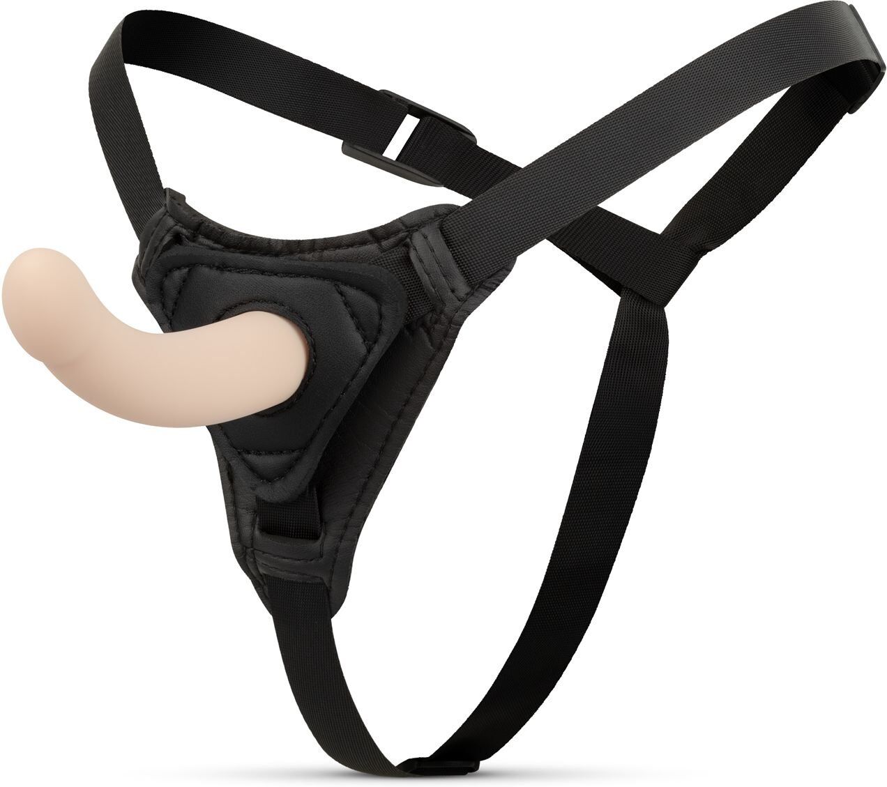 Easytoys Fetish Collection Gode ​​ceinture avec harnais - Courbé