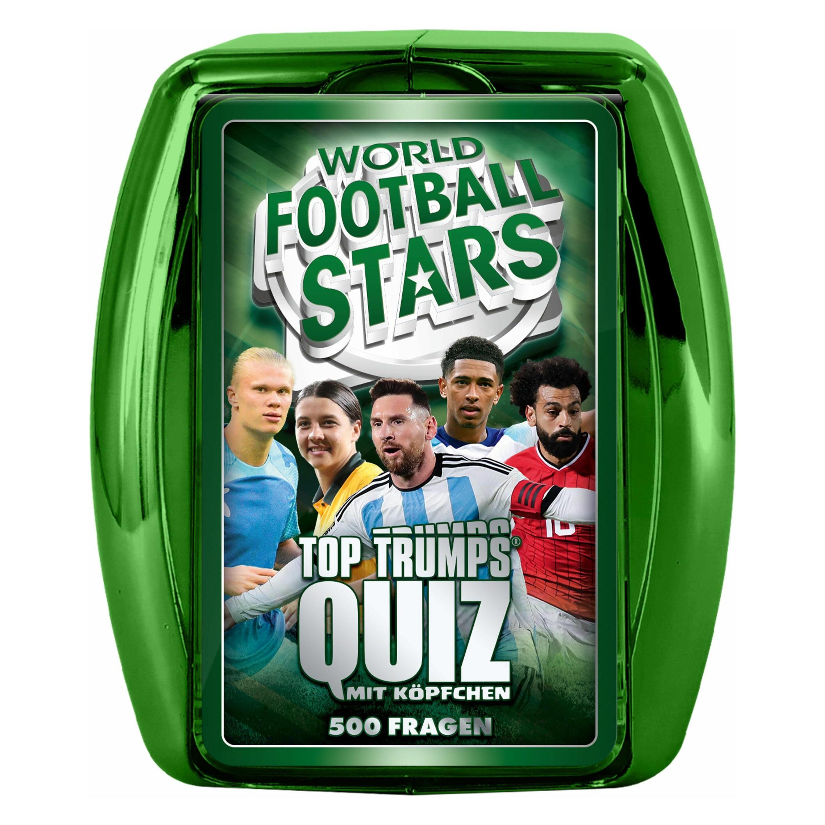 Winning Moves Top Trumps Quiz - Weltfussballstars green case (Deutsch, 2 Spieler) (WIN59343)