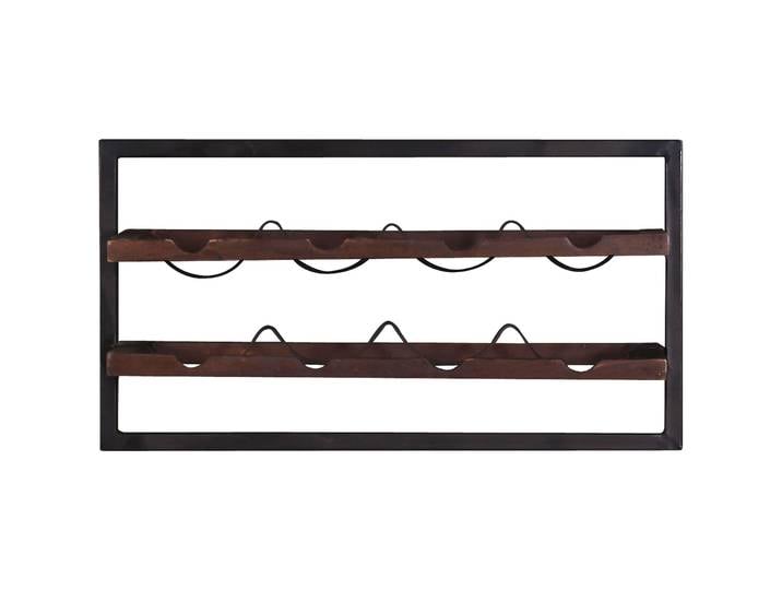 Wandregal Mirah braun/schwarz Altholz B 65 T 25 cm - Wandregal