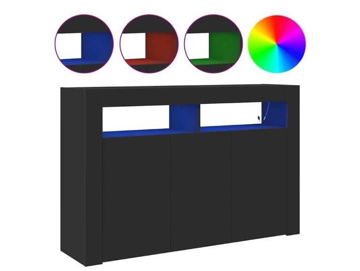 Décoratif - Buffet bahut - Placard de rangement moderne - Noir 116x30x75cm - bois d'ingénierie - pour entrée con4788274