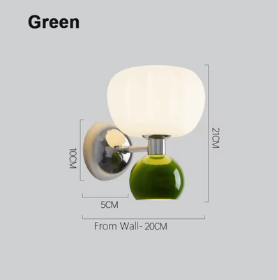 Inspire Curations Nordic Pumpkin Shape Wall Lamp wd360 green cool White(5500 7000k)