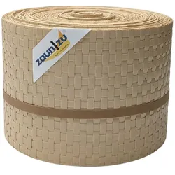zaun zu® Sichtschutzstreifen Rattan PE für Doppelstabmatten Beige 26m