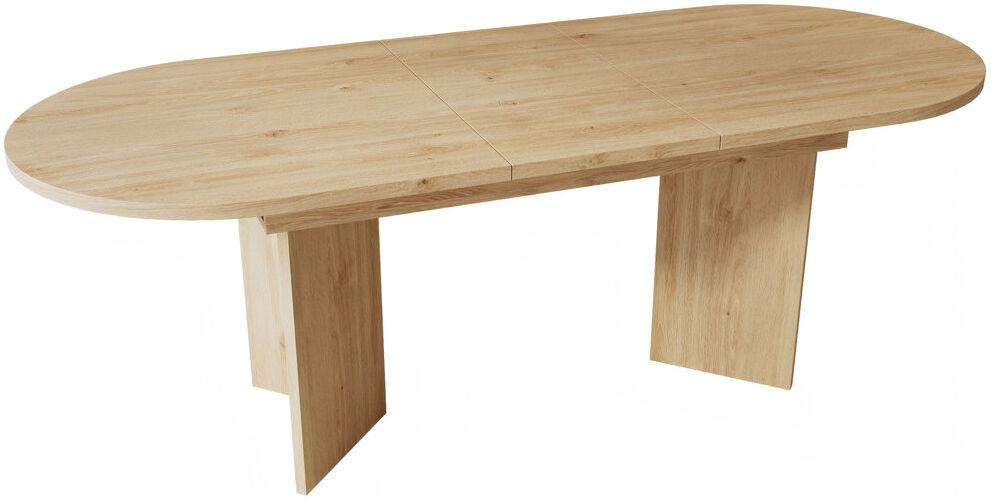 Latitude Run Extendable Oval Dining Table Oak Wood 75cmH x 120cmW x 80cmD