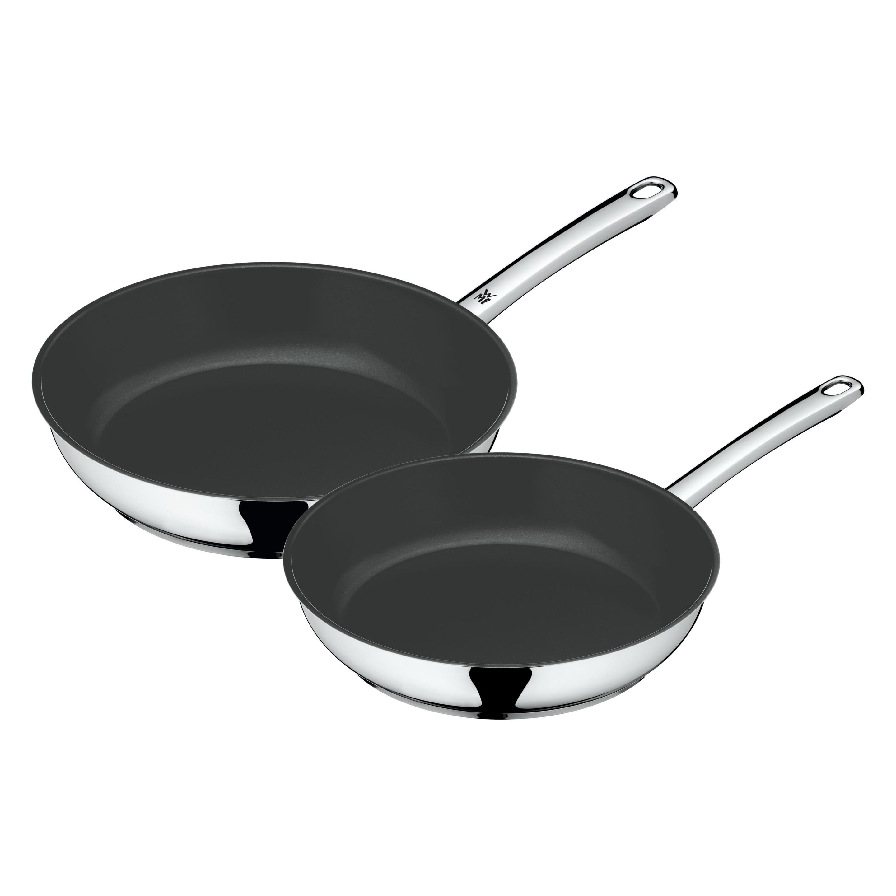WMF Devil Keramik-Bratpfannen-Set 2-teilig (24/28cm), Braten und Kochen, Edelstahlgriff (741609990)