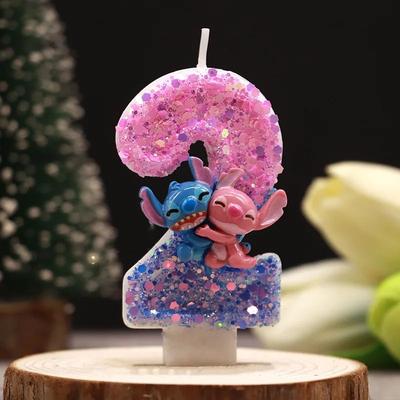 Inspired Living Stitch Number Birthday Candle Cartoon Cake Decoration For Kids Party 2