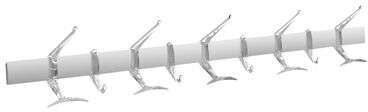 Kartell Hanger Garderobenstange (glasklar transparent, B 90cm) glasklar transparent   B 90cm