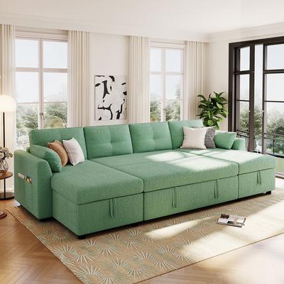 107inch Modern Sofa Bed with Ample Storage Space and USB ports for Living Room
