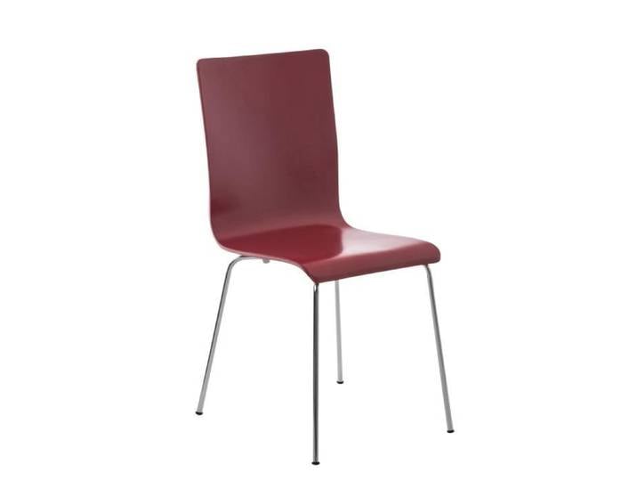 CLP Chaise en bois avec piètement en métal PEPE Couleur:rouge