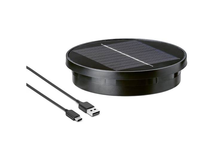 Solarpanel Antic schwarz Kunststoff B 12.5 cm - LED - Solarpanel