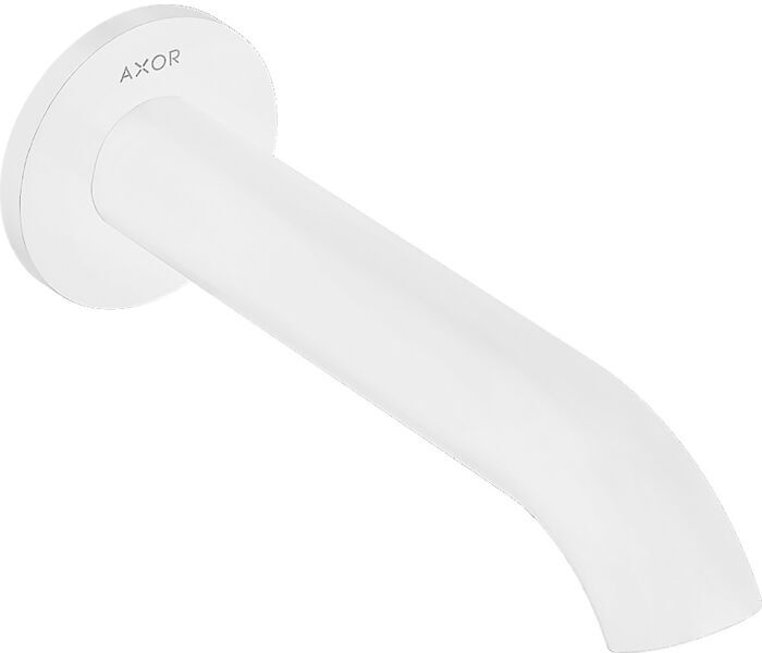 Hansgrohe Axor Uno Wanneneinlauf 38411700 Ausladung 178mm, gebogen, mit Rosette, Wandmontage, mattweiß