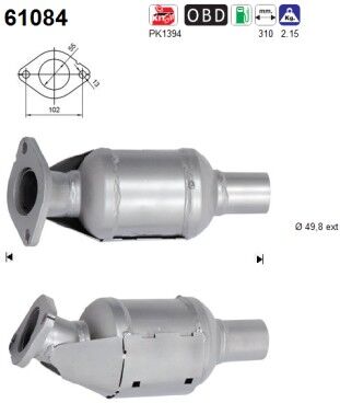 As Katalysator 61084 Für Hyundai