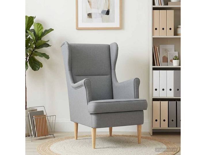 vidaXL Sessel vidaXL Sessel Hellgrau Stoff