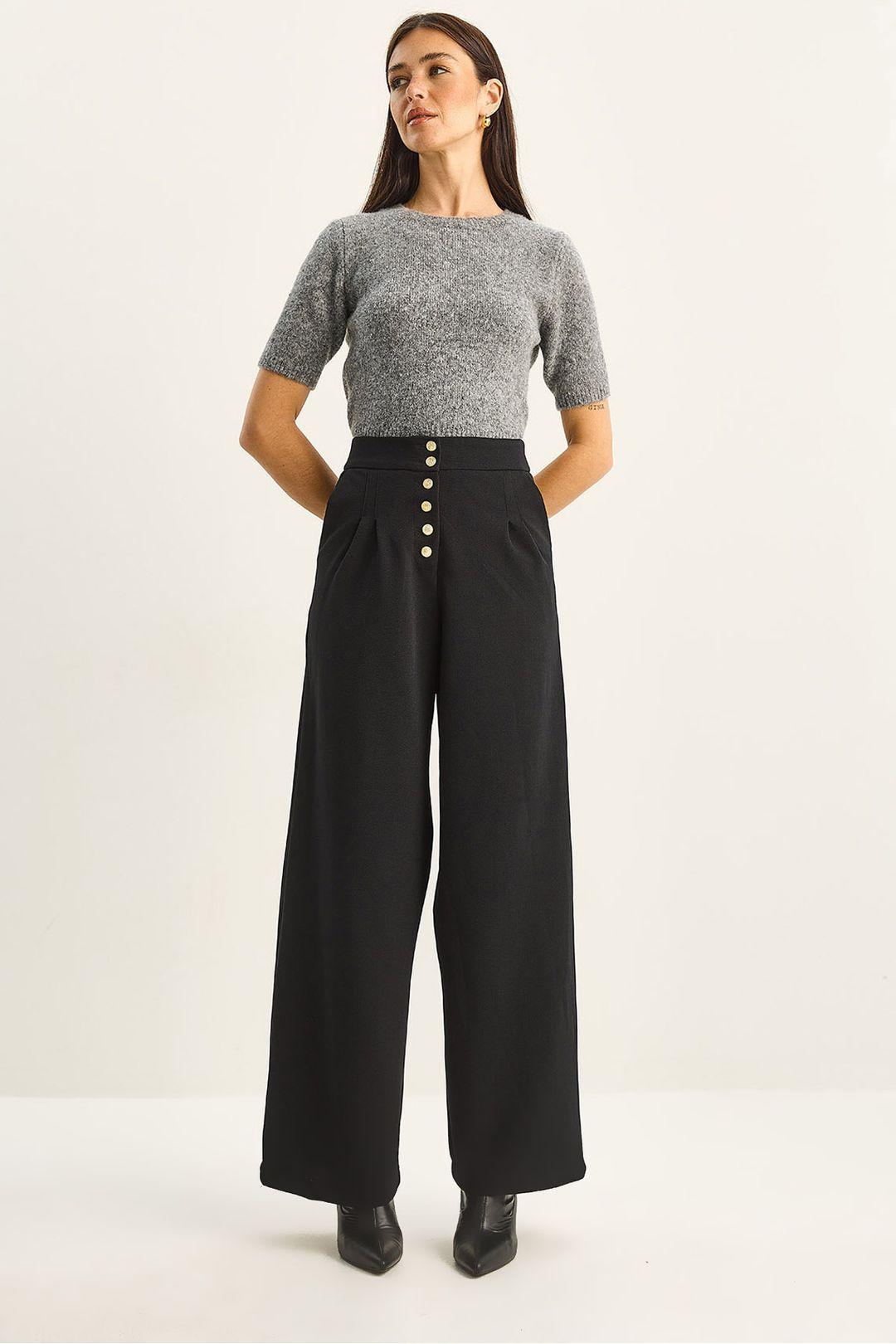 Hoge Taille Brede Pantalon Palazzo
