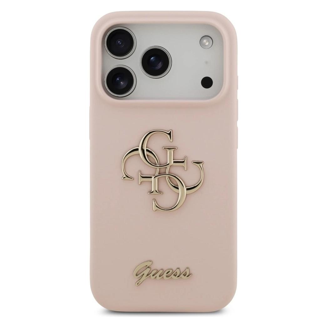 Guess - Silicone Big 4G Script (GUHCP17LSC4GSMP) - iPhone 17 Pro - Light Pink (Apple iPhone 17 Pro) (GUHCP17LSC4GSMP)