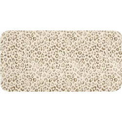BADEMATTE Leopard - Klassisch - Beige Badezimmerteppich 120x60 cm