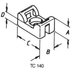 HELU TC 140 Befestigungssockel schraubbar 93005-100 hitzestabil Transparent 100 St.