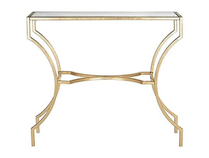 SAFAVIEH EAF2540A Arianna Console Métal Or/Verre 101 x 30 x 90\,17 cm
