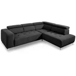 SOMETA Ecksofa Cancun Stoff Schwarz