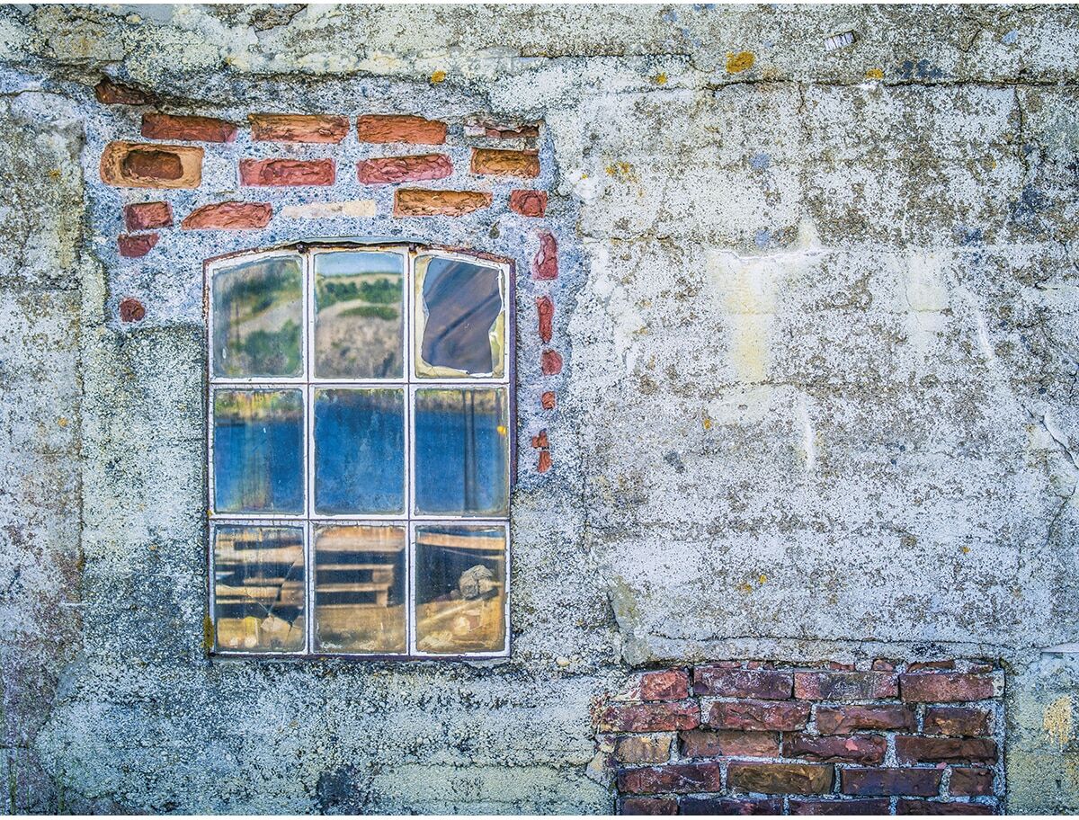 Rasch Fotomural Wall in the Window . Azul