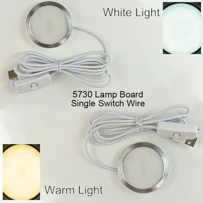 Combo Retail Shop LED Lamp Kit, Adjustable Light Kit, LED Light Parts, DIY Model Hardware, Cold Warm Light Without Lamp Shell white Light silvery Shell