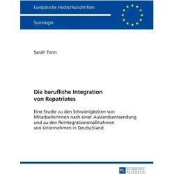 Die berufliche Integration von Repatriates, Fachbücher von Sarah Tonn