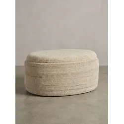 Sitzhocker Wollstoff Sand 81x62x40 cm - COIMBRA   Kadima Design