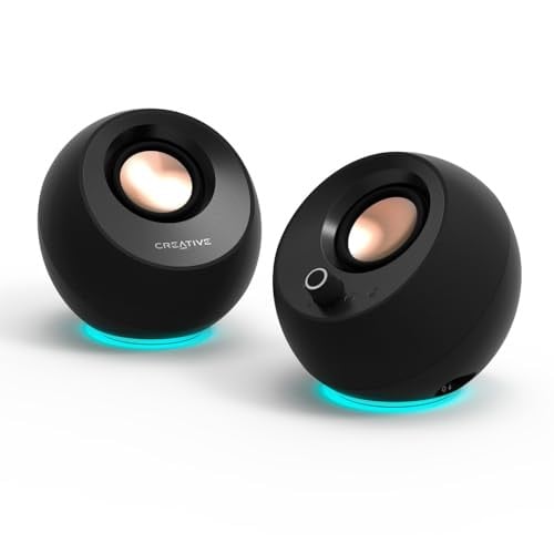 Creative Pebble Pro 2.0 USB-C desktopspeakers met RGB, zwart