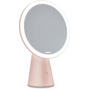Philips Tischlampe Mirror, rosa, LED, warm- bis kaltweiß, für innen, mit Touchdimmer, mit Akku